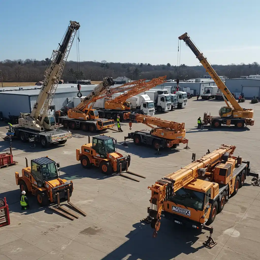 Heavy Forklifts Rental - Boom Load, Trucks rent in dubai